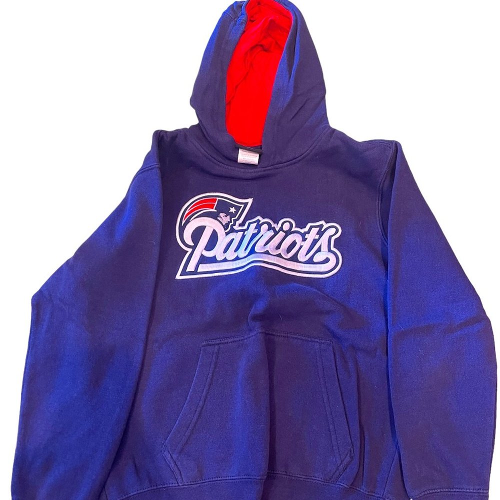 New England Patriots Youth Hoodie Blue - Size 12 - Like New Condition
